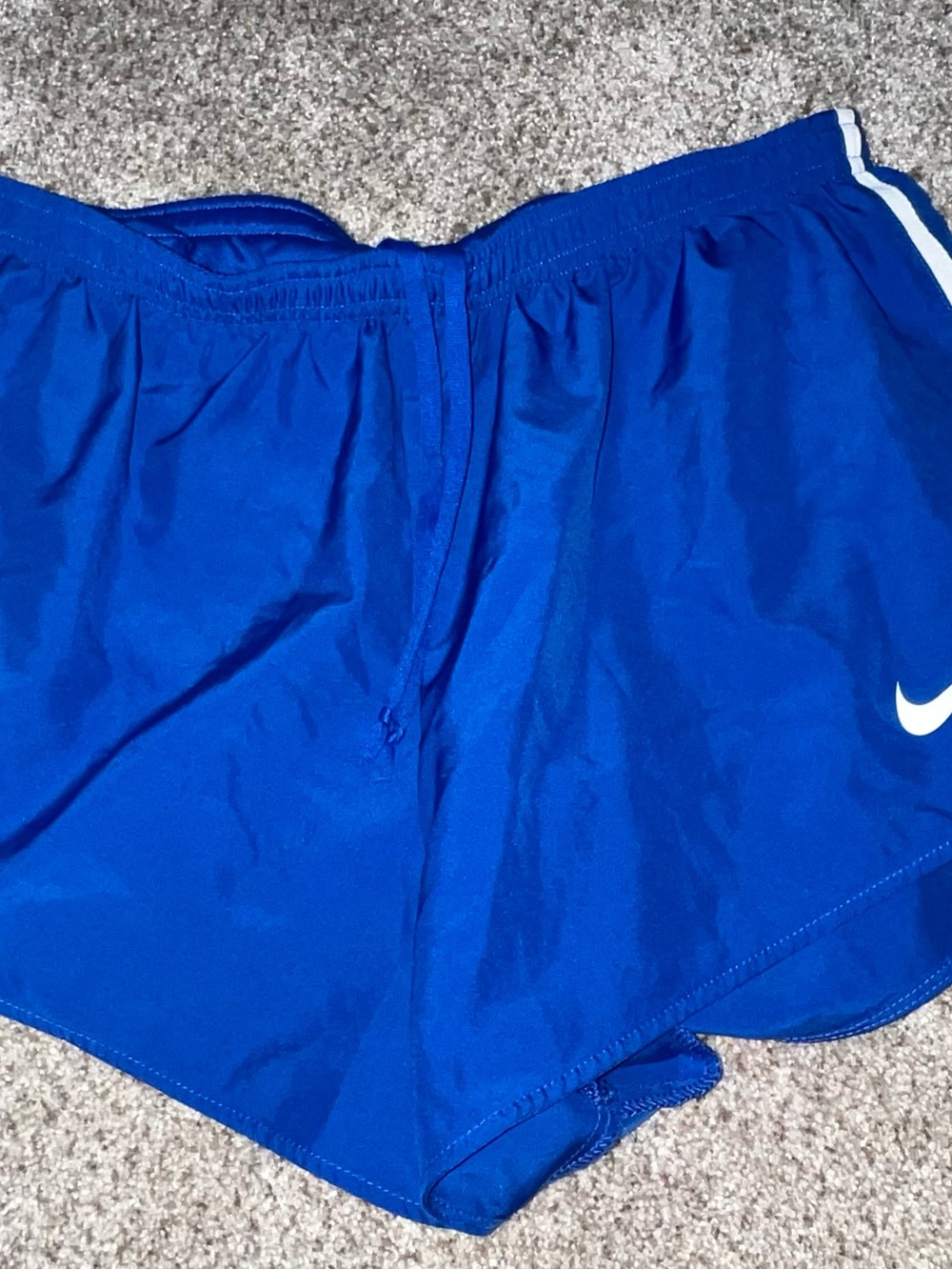 Nike Royal Blue Athletic Split-Panel Running Shorts